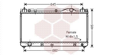 VAN WEZEL Jäähdytin,moottorin jäähdytys 53002342